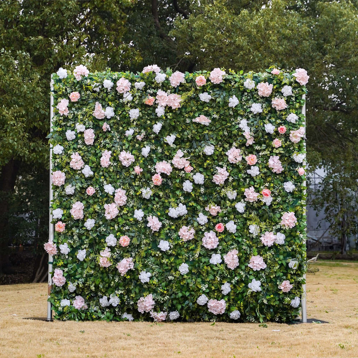 Lin:2D Fabric Artificial rolling up curtain flower wall 8ft x 8ft for weddings and events decoration（Only USA））
