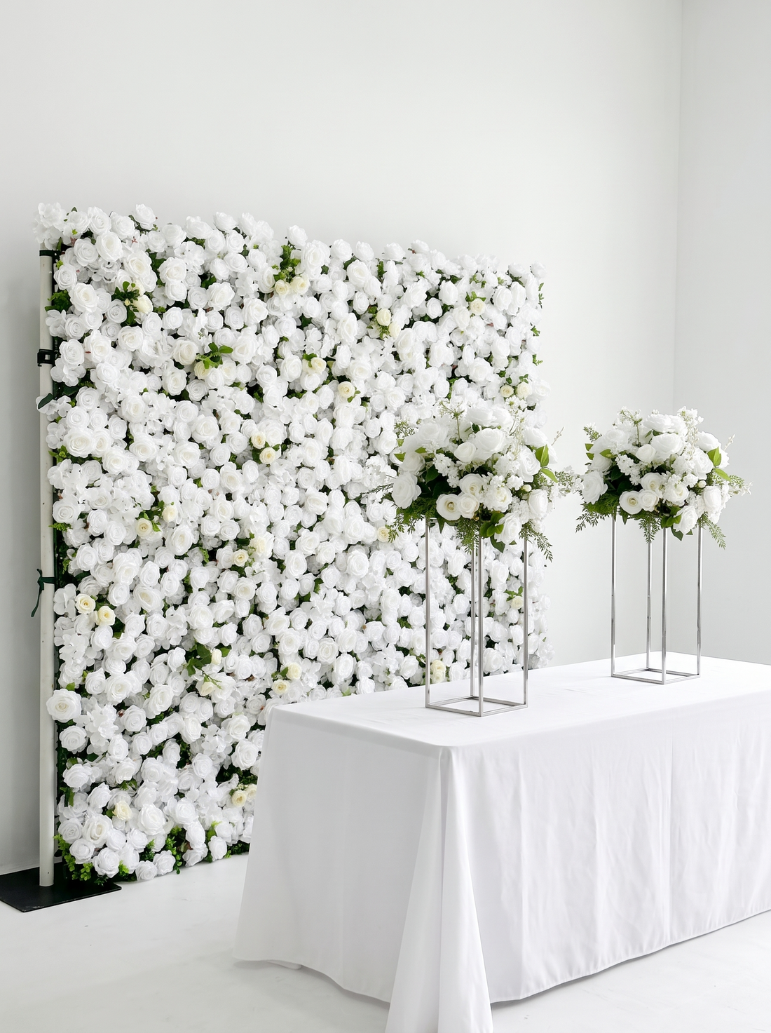 Linen：3D Fabric Artificial rolling up curtain flower wall (In US Stock5-7 Days Delivered)