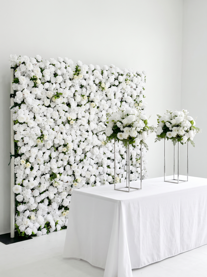 Linen：3D Fabric Artificial rolling up curtain flower wall (In US Stock5-7 Days Delivered)