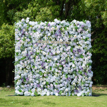 Lori：5D Fabric Artificial zip up curtain flower wall 8ft*8ft