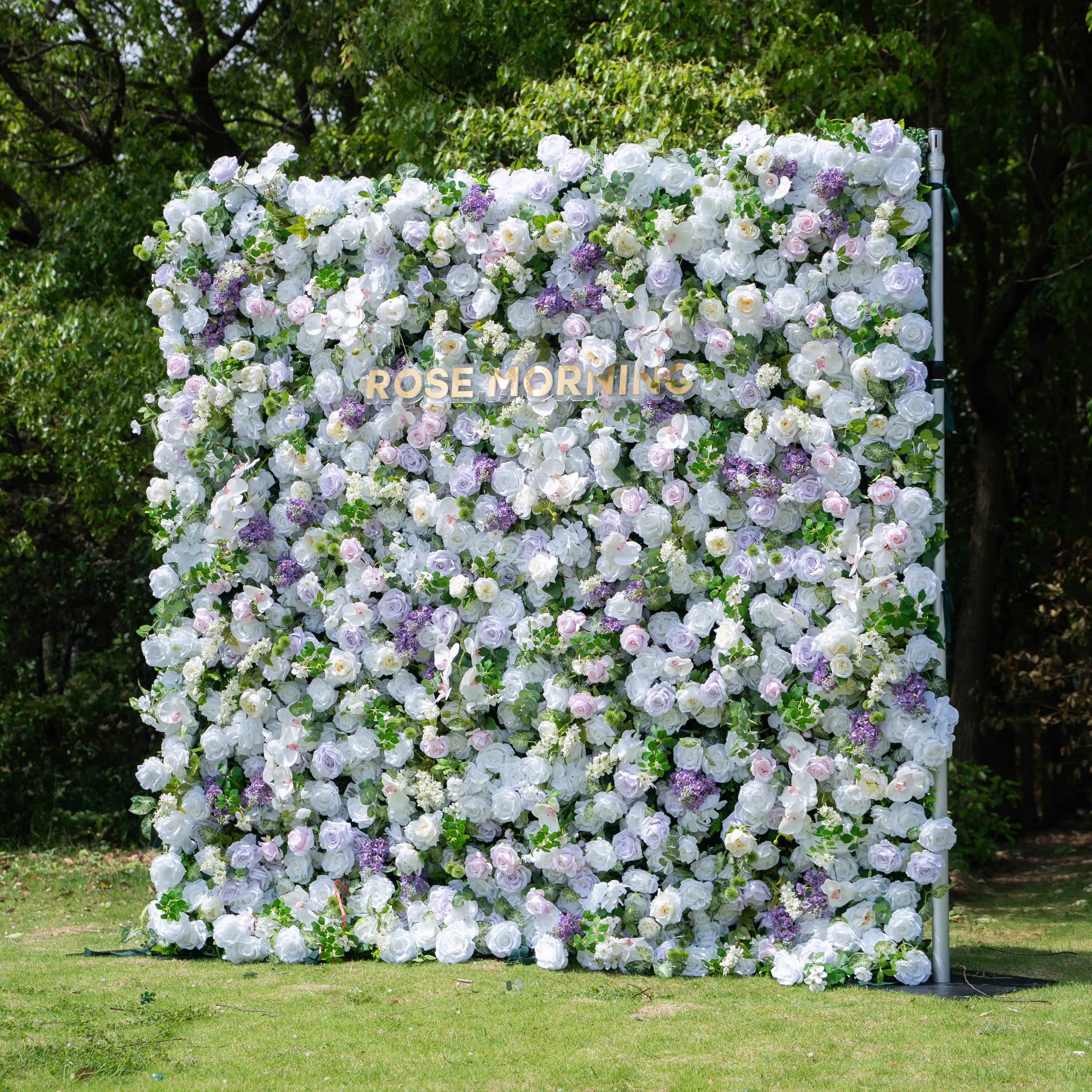 Lori：5D Fabric Artificial zip up curtain flower wall 8ft*8ft(In US Stock)