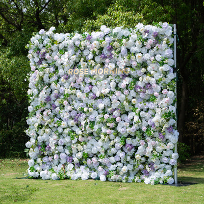 Lori：5D Fabric Artificial zip up curtain flower wall 8ft*8ft