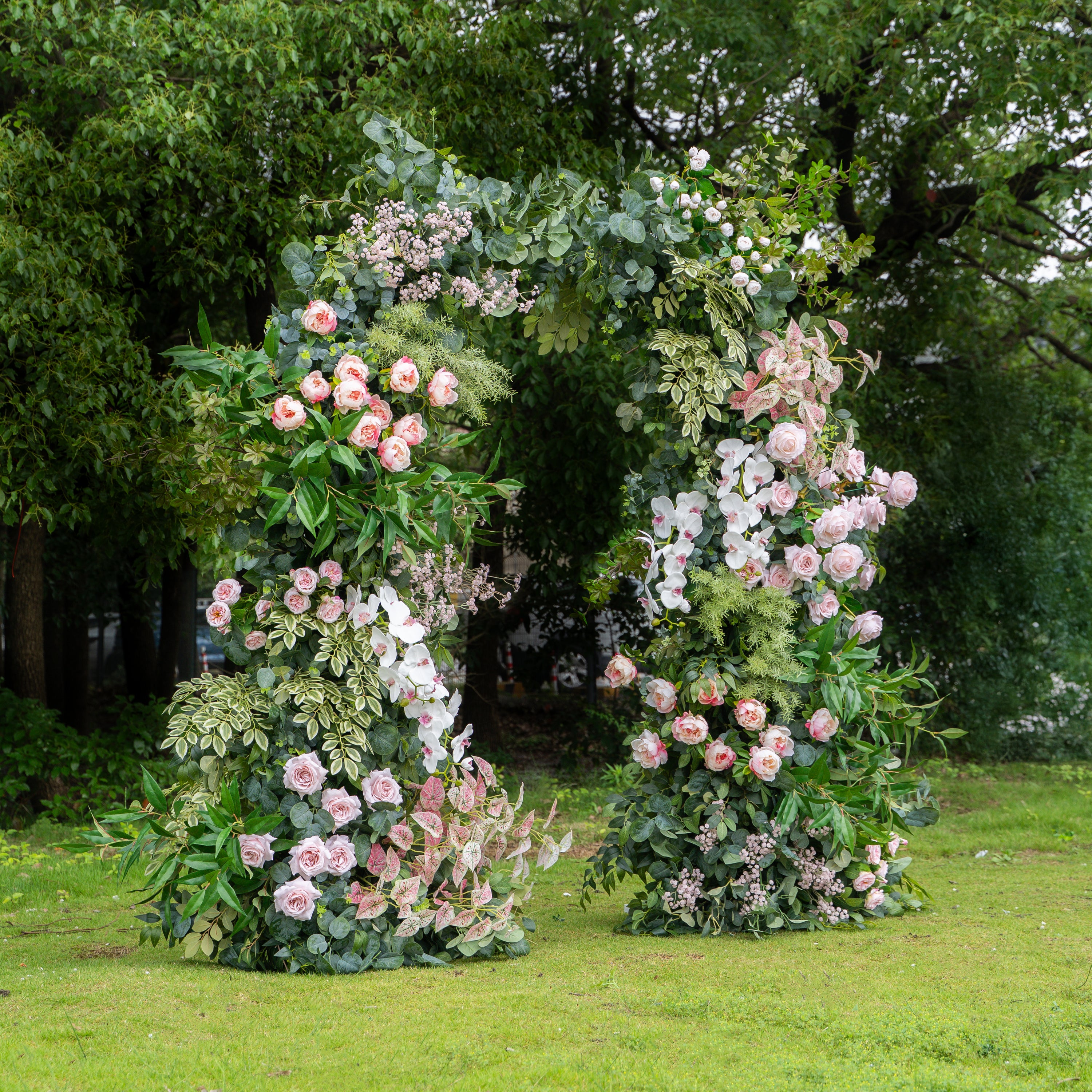 Lovingly - Unique Floral Arch with Frame for Wedding Party Event Backdrop Decoration