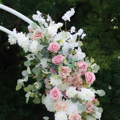 LuLu:2023 New Wedding Party Background Floral Arch Decoration Including Frame -R907 Rose Morning