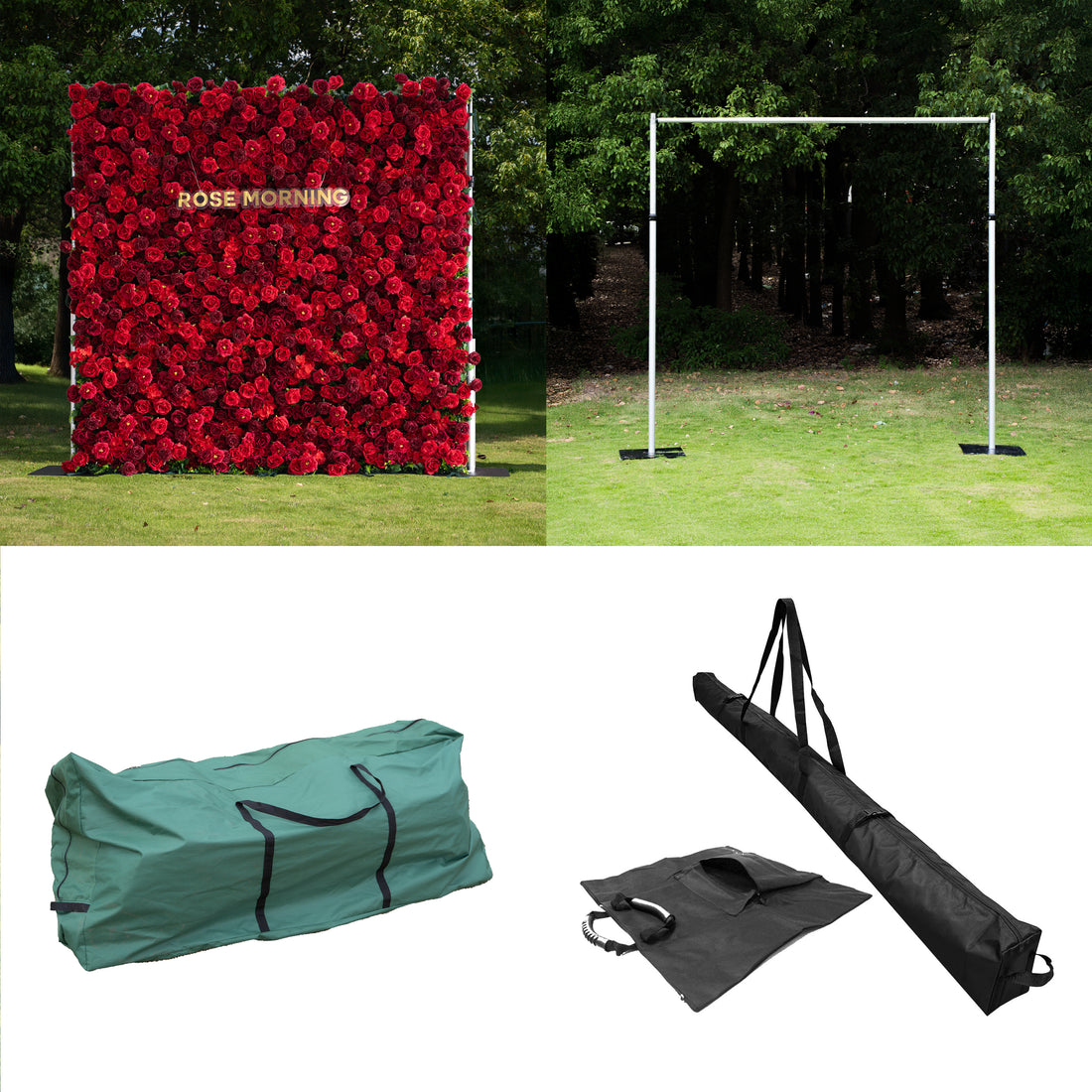 Bundle Sets Luna Plus: 1 flower wall + 1 Flower Wall Stand + 1 Pipe Bag Base Bag + 1 Storage Bag
