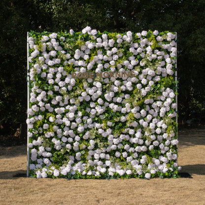 Magica：Sun-Activated Color-Changing Rose Flower Wall Backdrop (8×8) — One Wall, Two Looks: White Indoors → Blush Pink in Sunlight