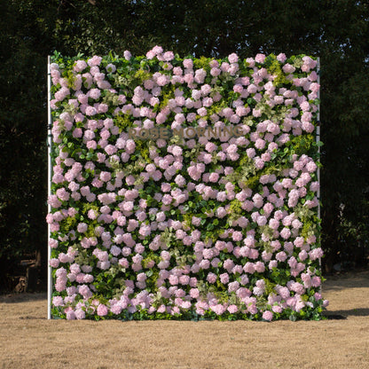 Magica：Sun-Activated Color-Changing Rose Flower Wall Backdrop (8×8) — One Wall, Two Looks: White Indoors → Blush Pink in Sunlight