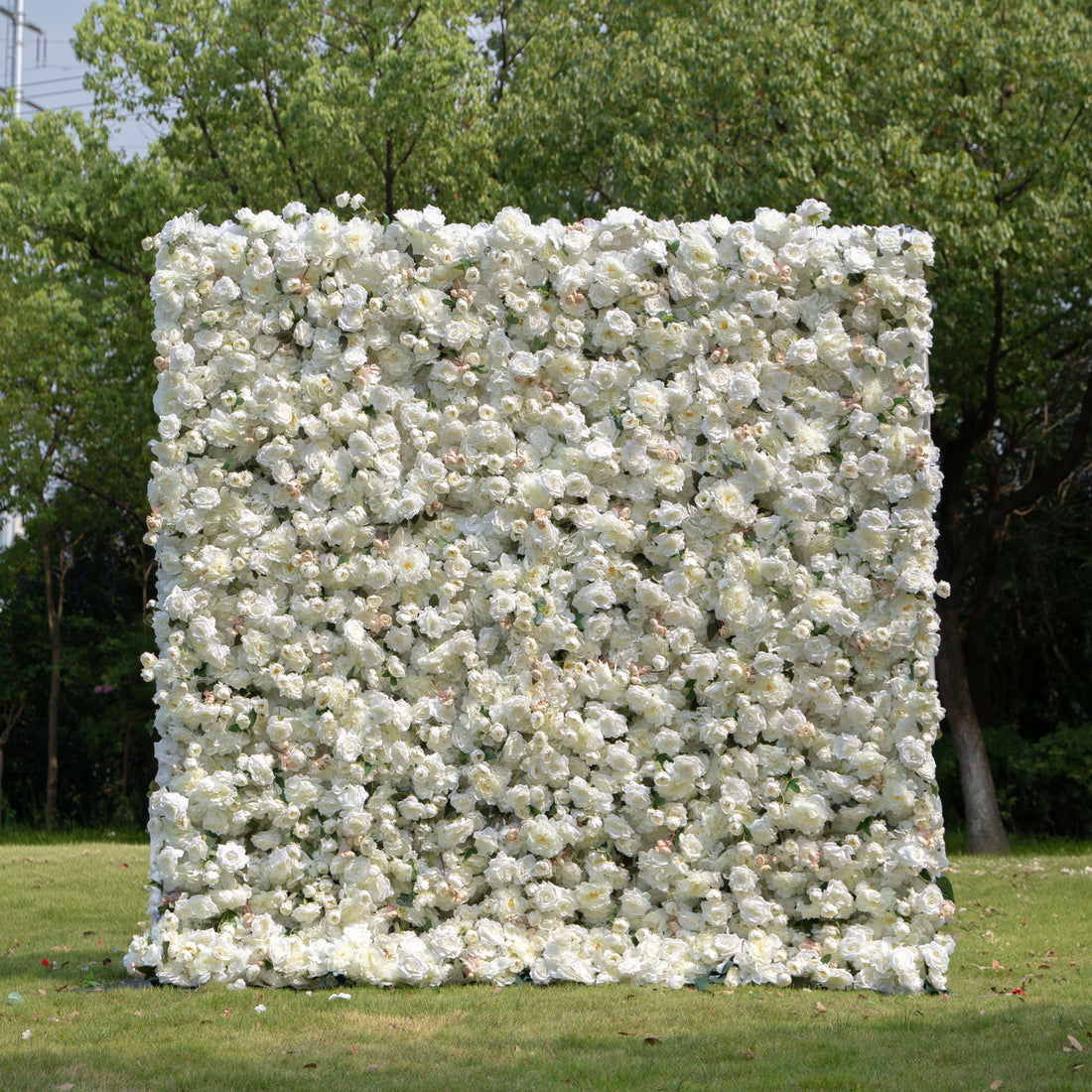 Marainne:5D Fabric Artificial rolling up curtain flower wall