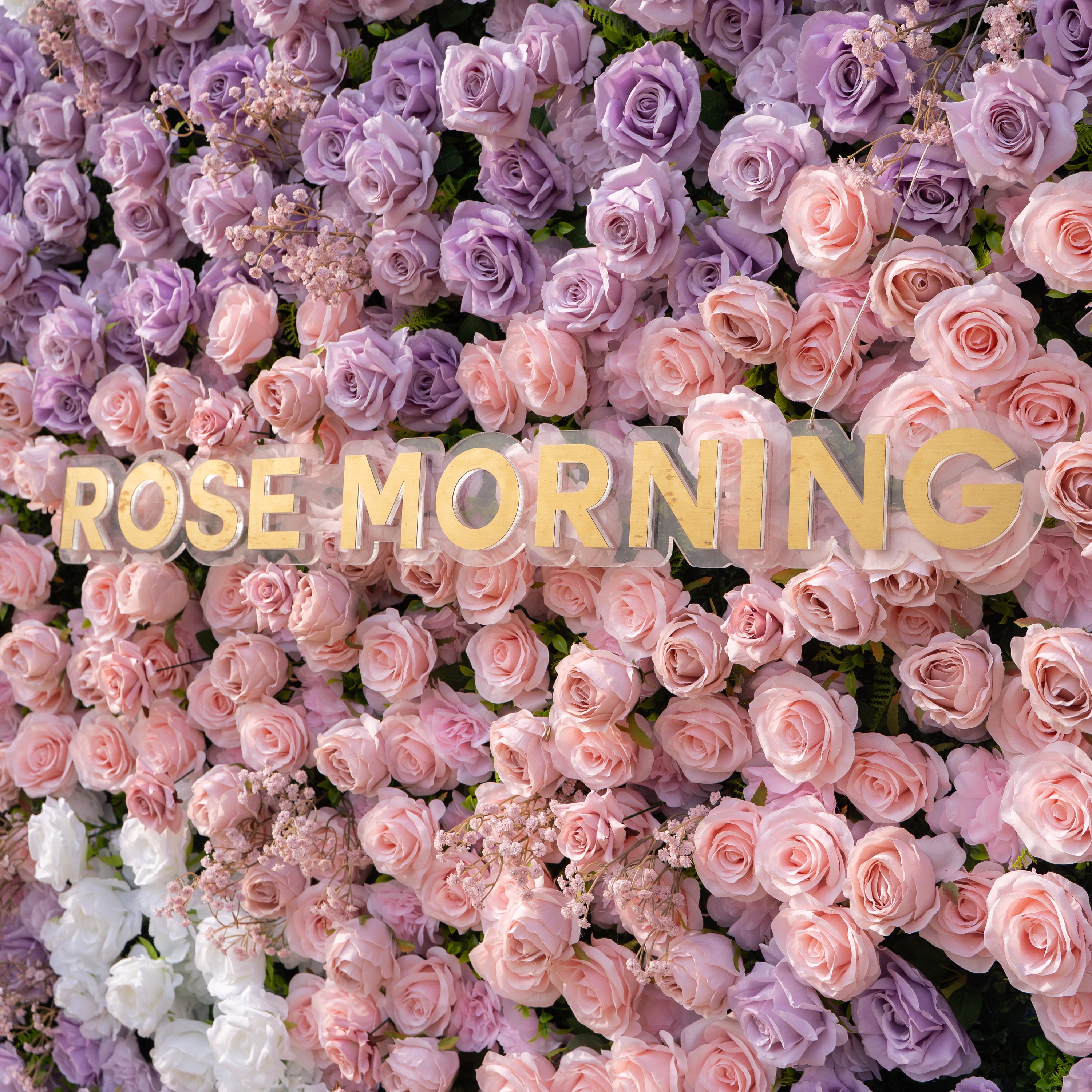 Maris: Luxury 3D Lavender &amp; Blush Silk Rose Floral Wall Roll-Up Fabric Backdrop for Romantic Weddings &amp; Bridal Showers