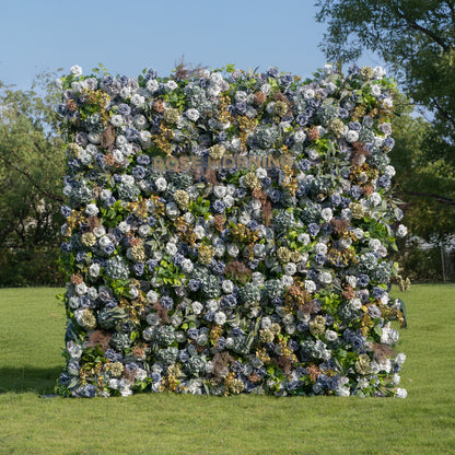 Maturo：5D Fabric Artificial rolling up curtain flower wall