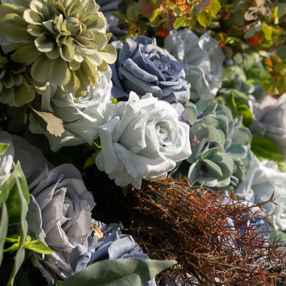 Maturo：5D Fabric Artificial rolling up curtain flower wall