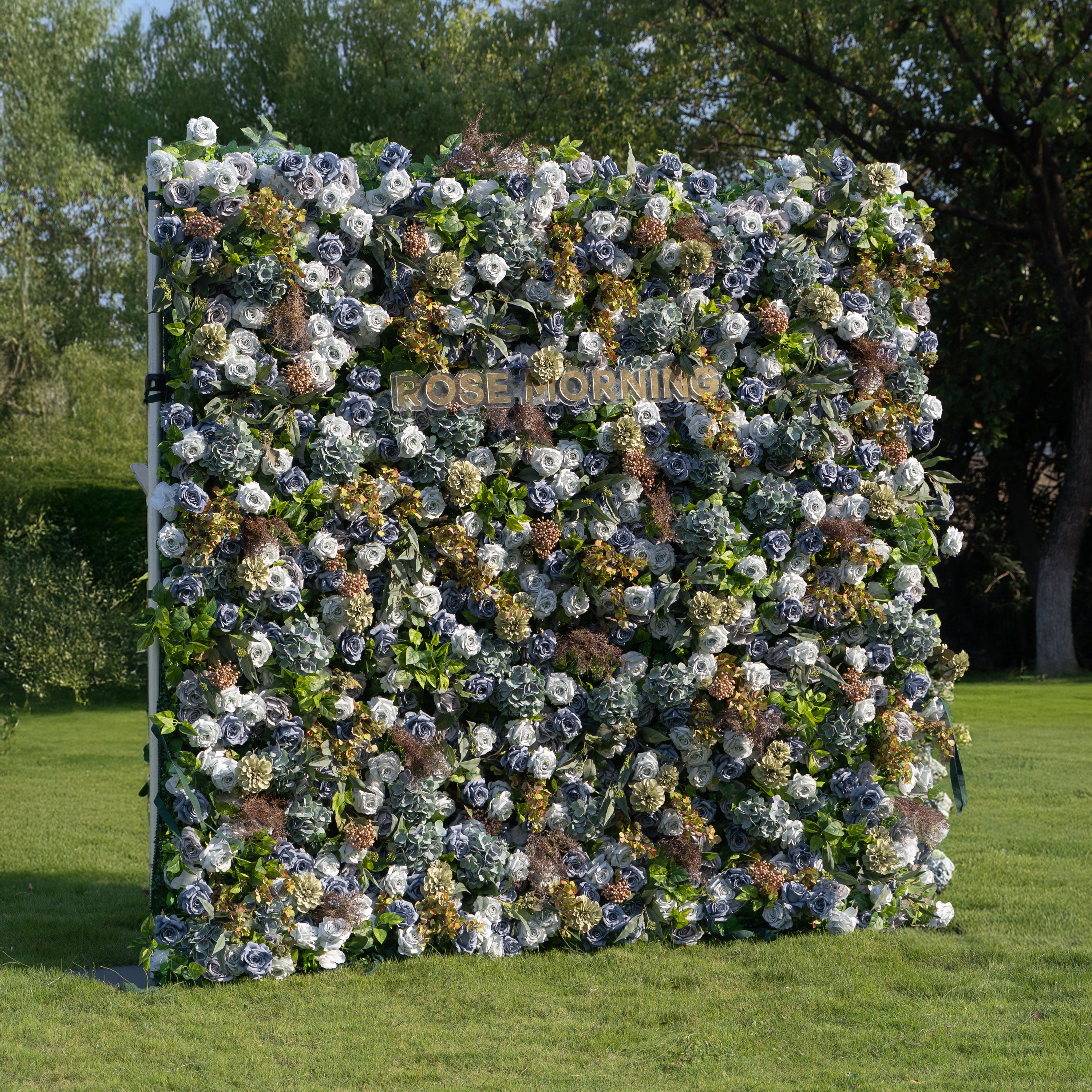 Maturo：5D Fabric Artificial rolling up curtain flower wall(Ready to Ship Only USA)