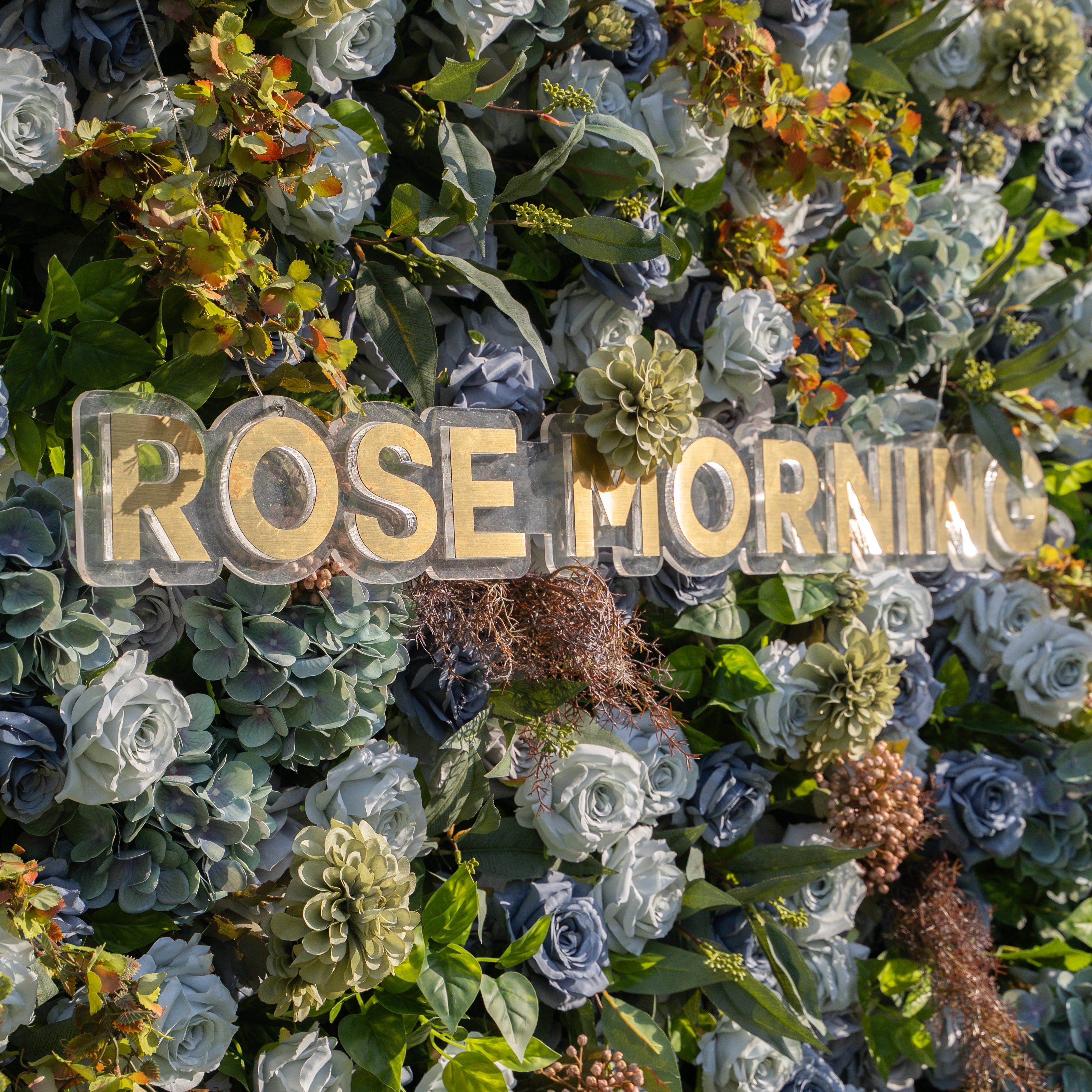 Maturo：5D Fabric Artificial rolling up curtain flower wall