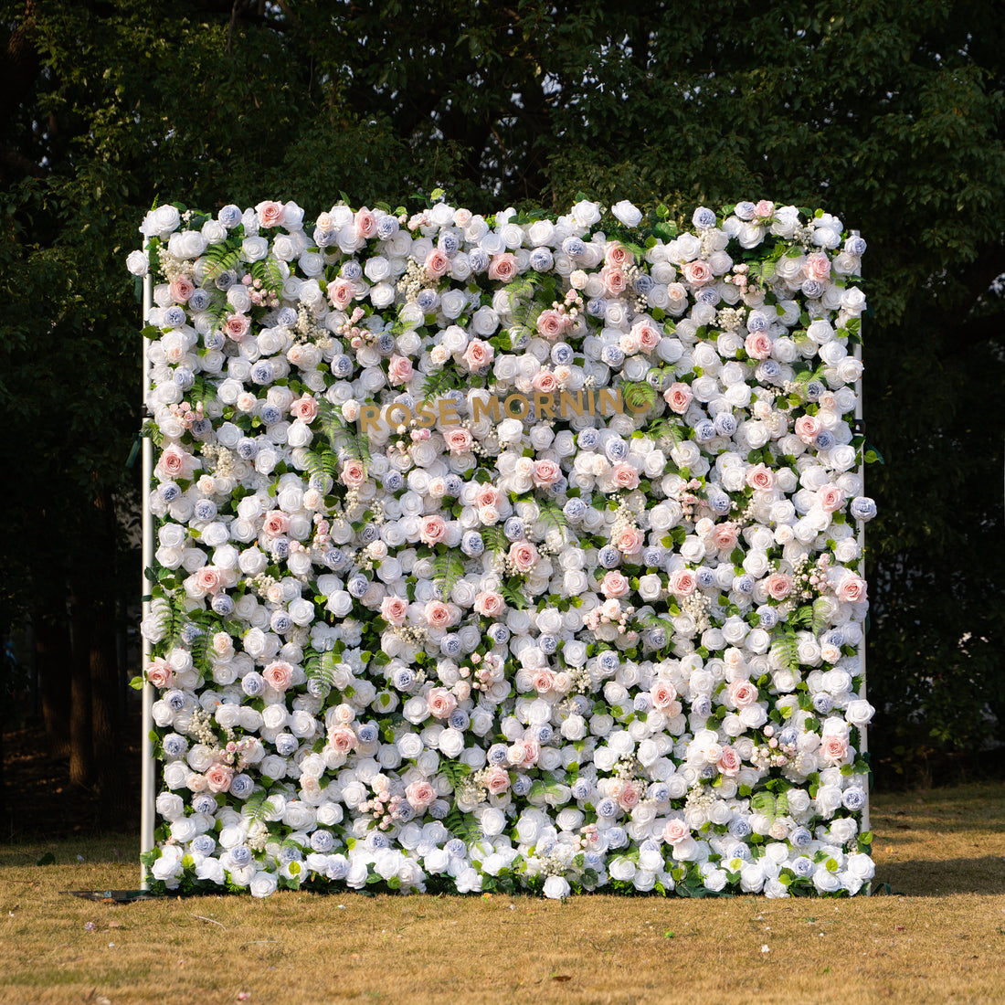 Melinda:5D Fabric Artificial rolling up curtain flower wall