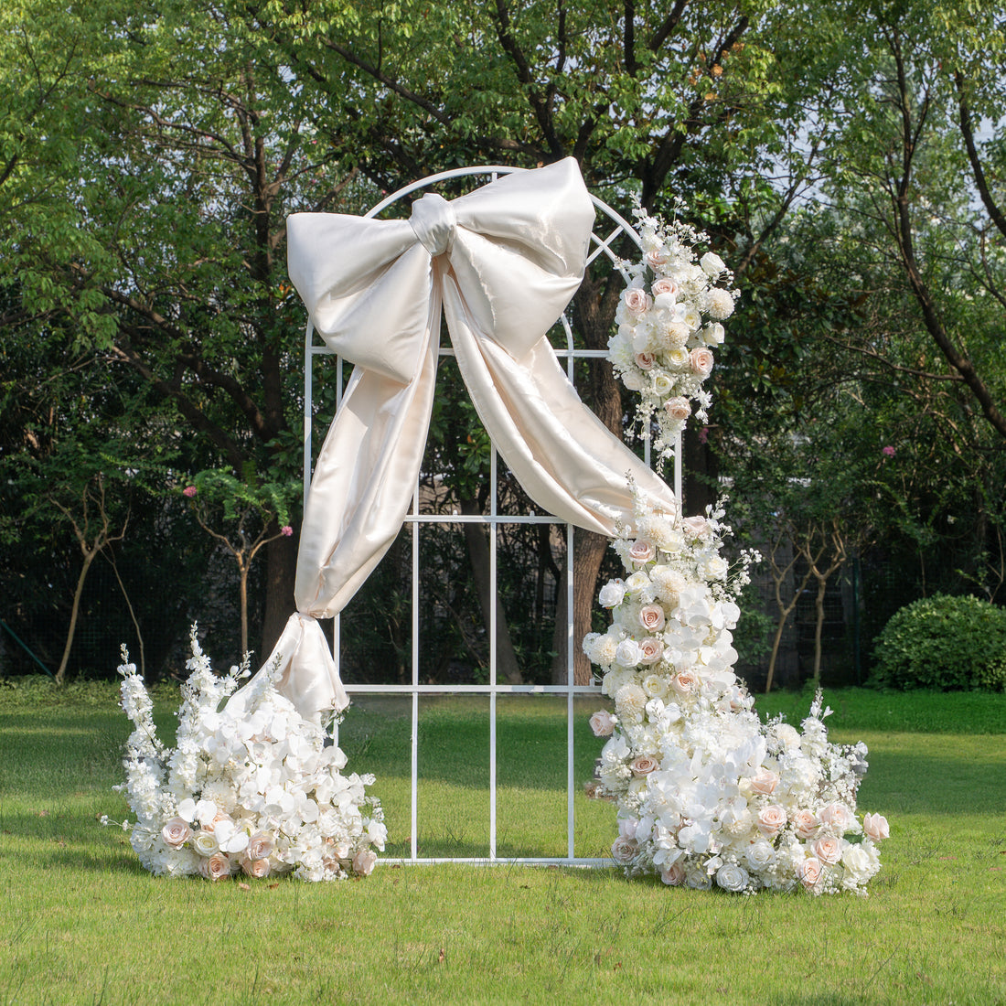 Ribbon：Wedding Party Background Floral Arch Decoration (Including Frame)