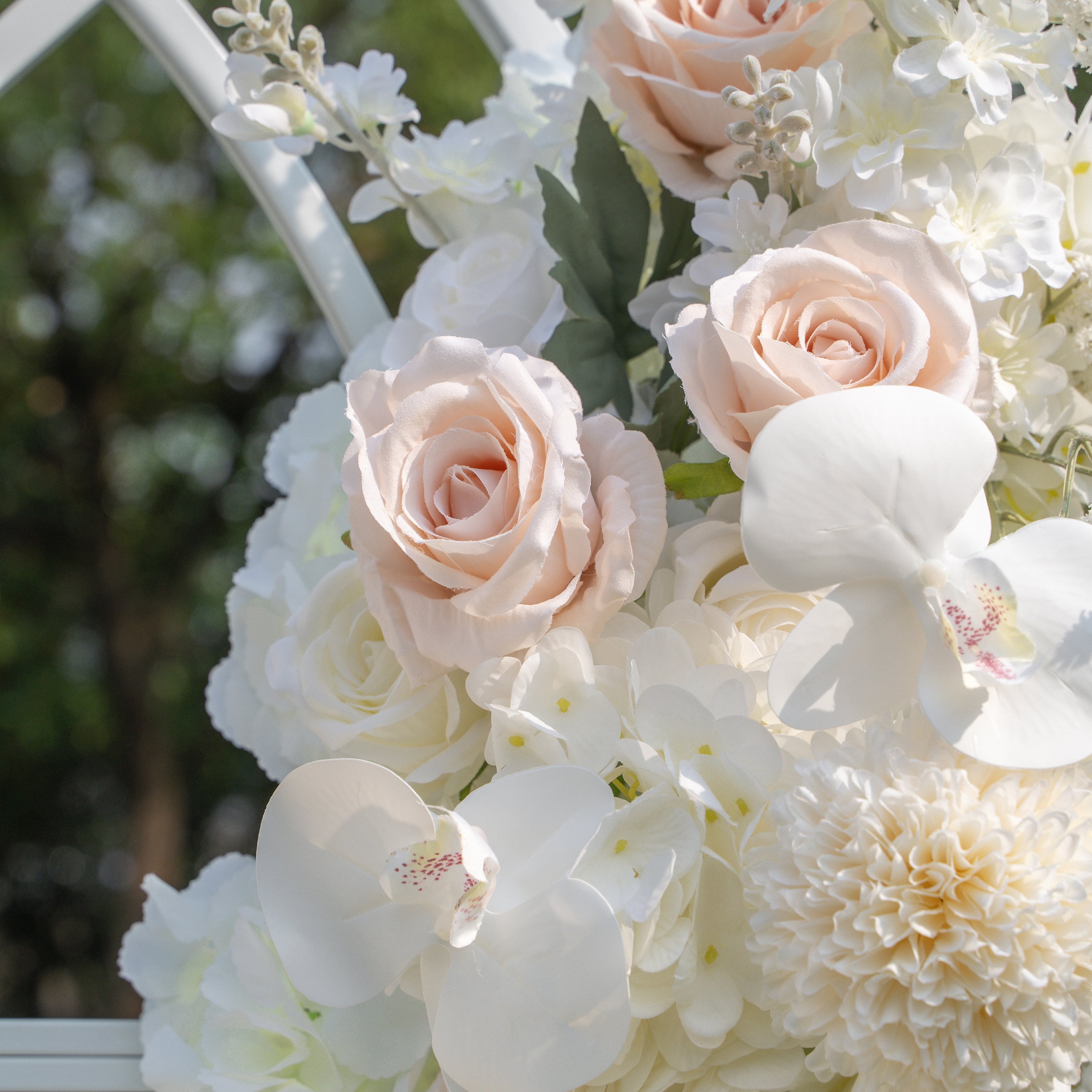 Ribbon：Wedding Party Background Floral Arch Decoration (Including Frame)