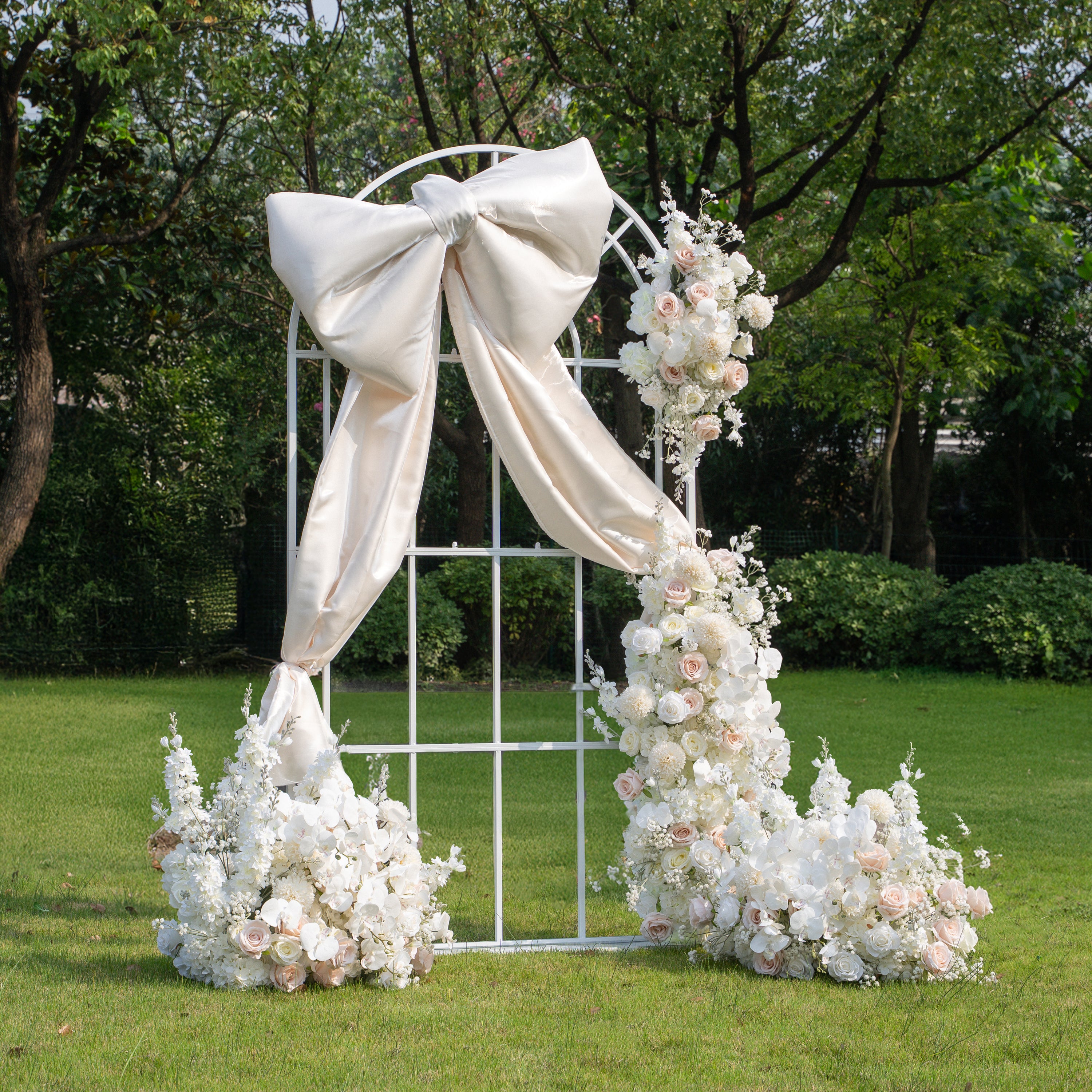 Ribbon：Wedding Party Background Floral Arch Decoration (Including Frame)