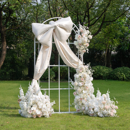 Ribbon：Wedding Party Background Floral Arch Decoration (Including Frame)