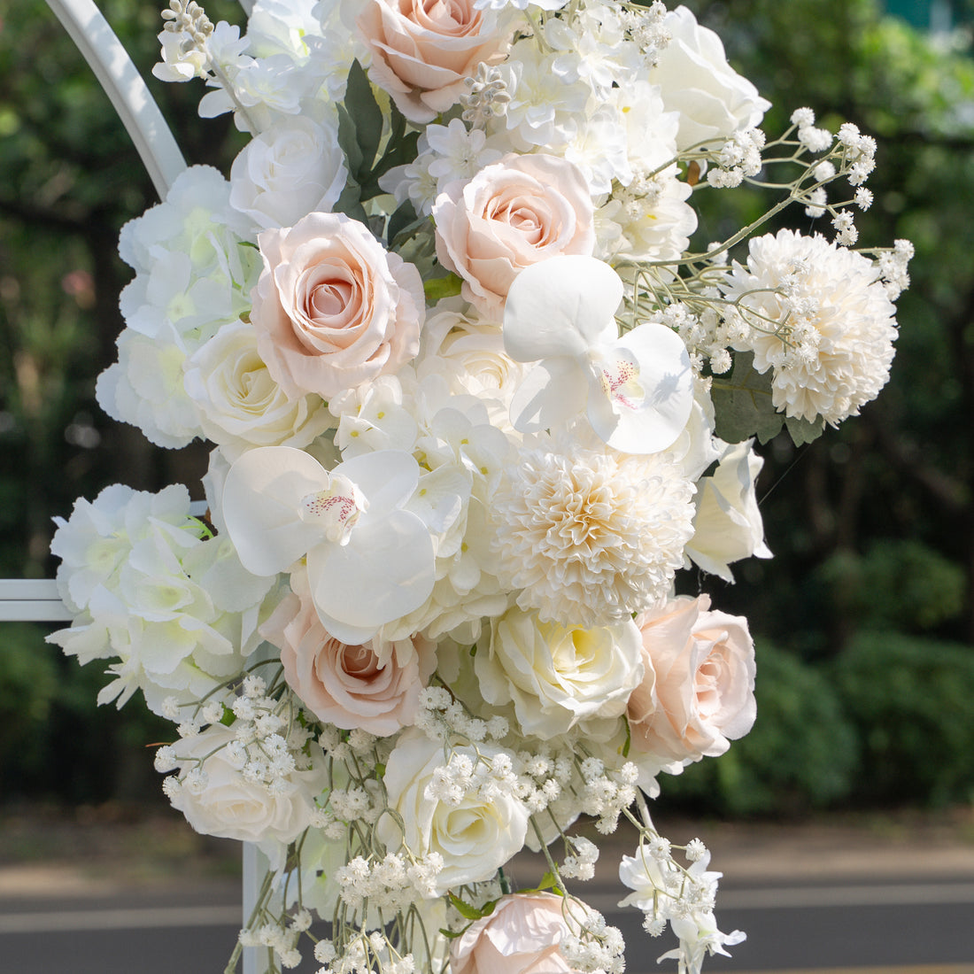 Ribbon：Wedding Party Background Floral Arch Decoration (Including Frame)