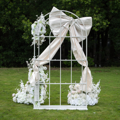 Ribbon：Wedding Party Background Floral Arch Decoration (Including Frame)