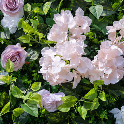 Memphis: Fabric Artificial rolling up curtain flower wall 8ftx8ft for weddings and events decoration