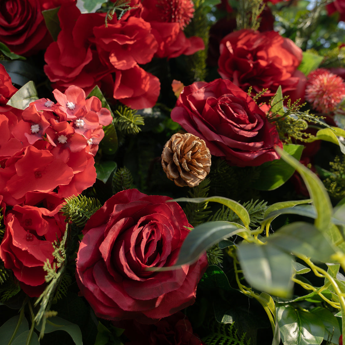 MC-1: Christmas Fabric Backdrop Artificial rolling up flower wall