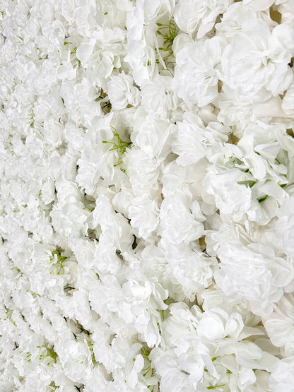 Mesa: 3D Fabric Artificial Zip Up Curtain Flower Wall For Wedding and Events Decoration