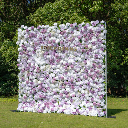 Millie：5D Fabric Artificial rolling up curtain flower wall