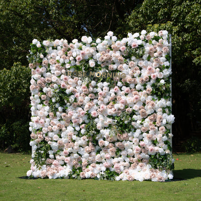 Milo：5D Fabric Artificial rolling up curtain flower wall