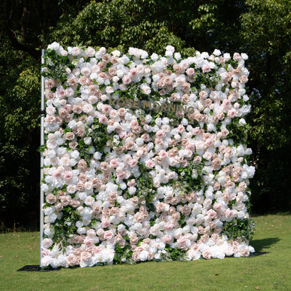 Milo：5D Fabric Artificial rolling up curtain flower wall