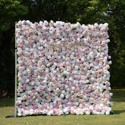 Minnie：5D Fabric Artificial rolling up curtain flower wall (Ready to ship) Rose Morning