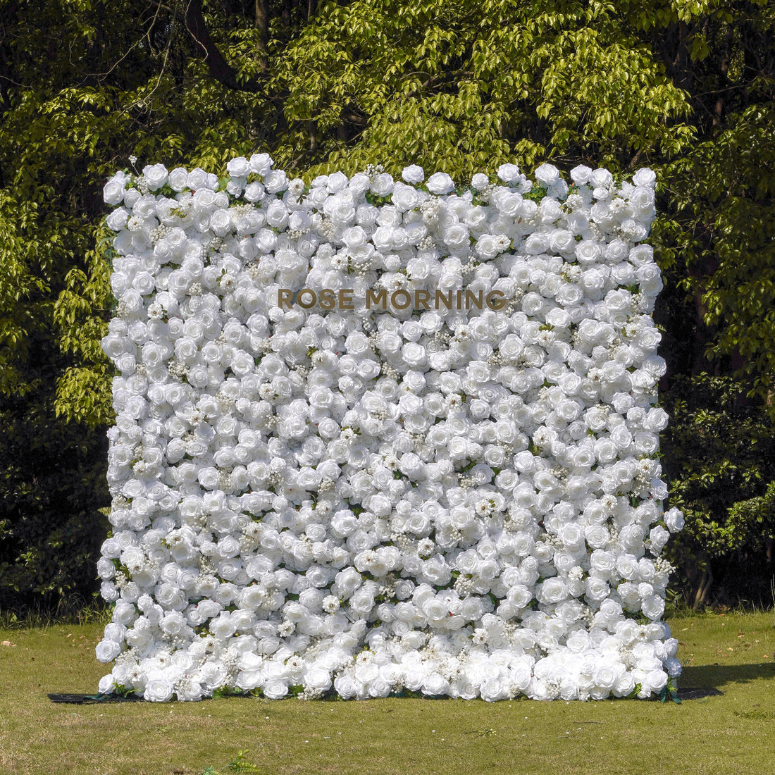 Miya:5D Fabric Artificial rolling up curtain flower wall Rose Morning
