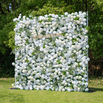 Moonlight：3D Fabric Artificial rolling up curtain flower wall