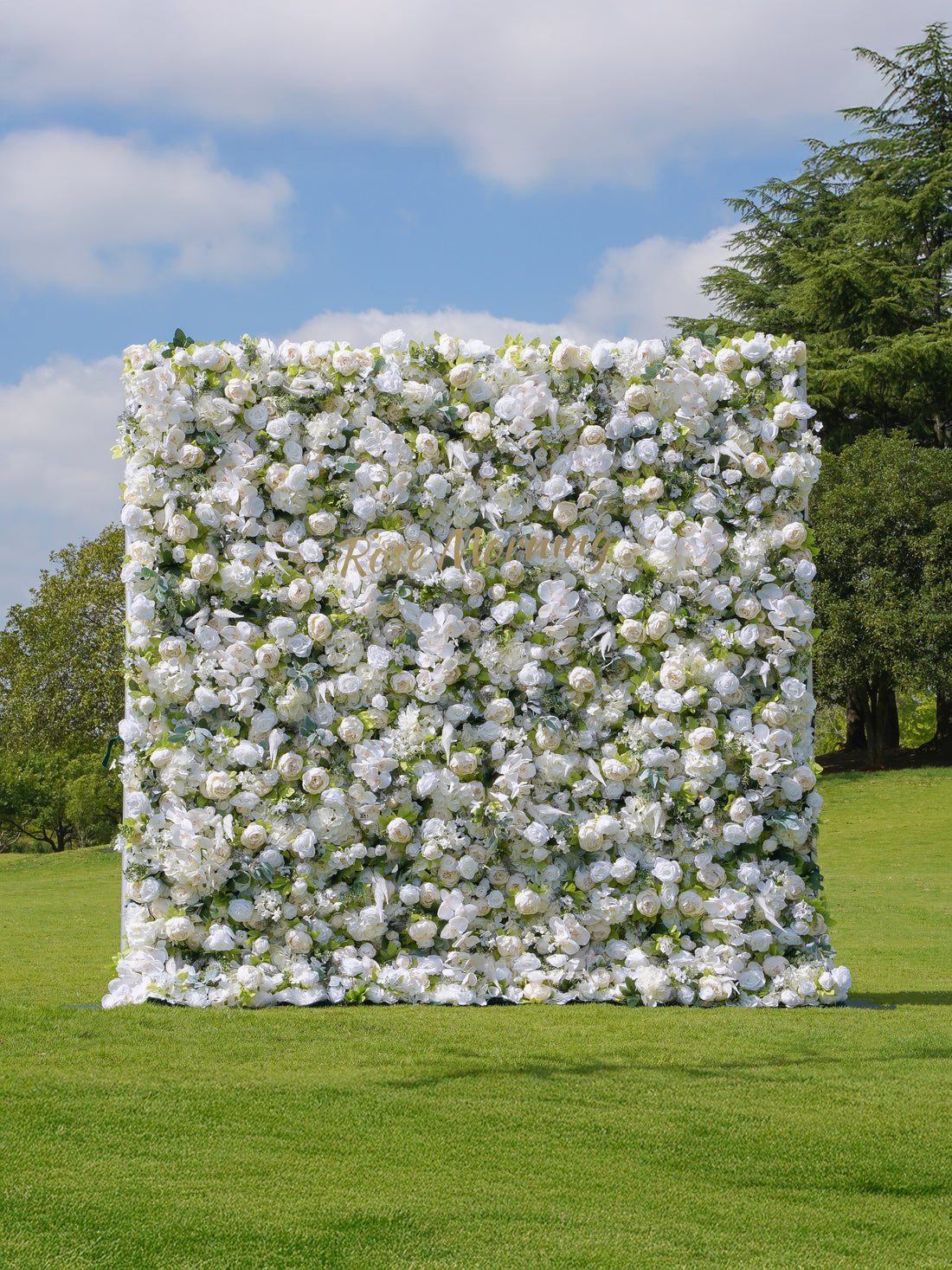 Morning：5D Fabric Artificial rolling up curtain flower wall