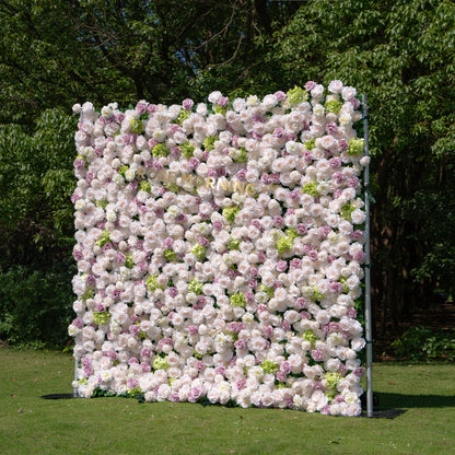 Nataly：5D Fabric Artificial rolling up curtain flower wall (Ready to ship) Rose Morning