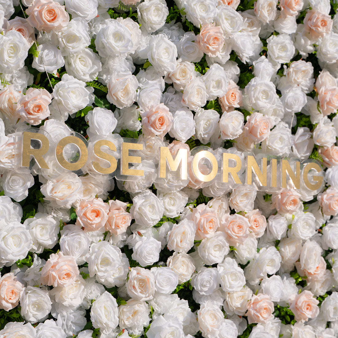 Nerina: 3D Elegant Ivory &amp; Nude Silk Rose Flower Wall Roll Up Fabric Floral Curtain for Wedding Events Decor