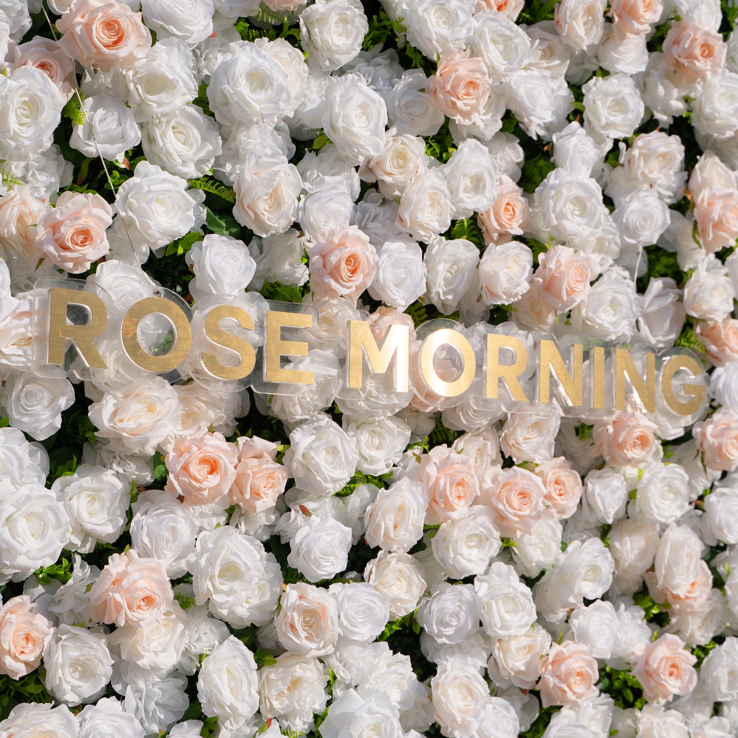 Nerina: 3D Elegant Ivory &amp; Nude Silk Rose Flower Wall Roll Up Fabric Floral Curtain for Wedding Events Decor