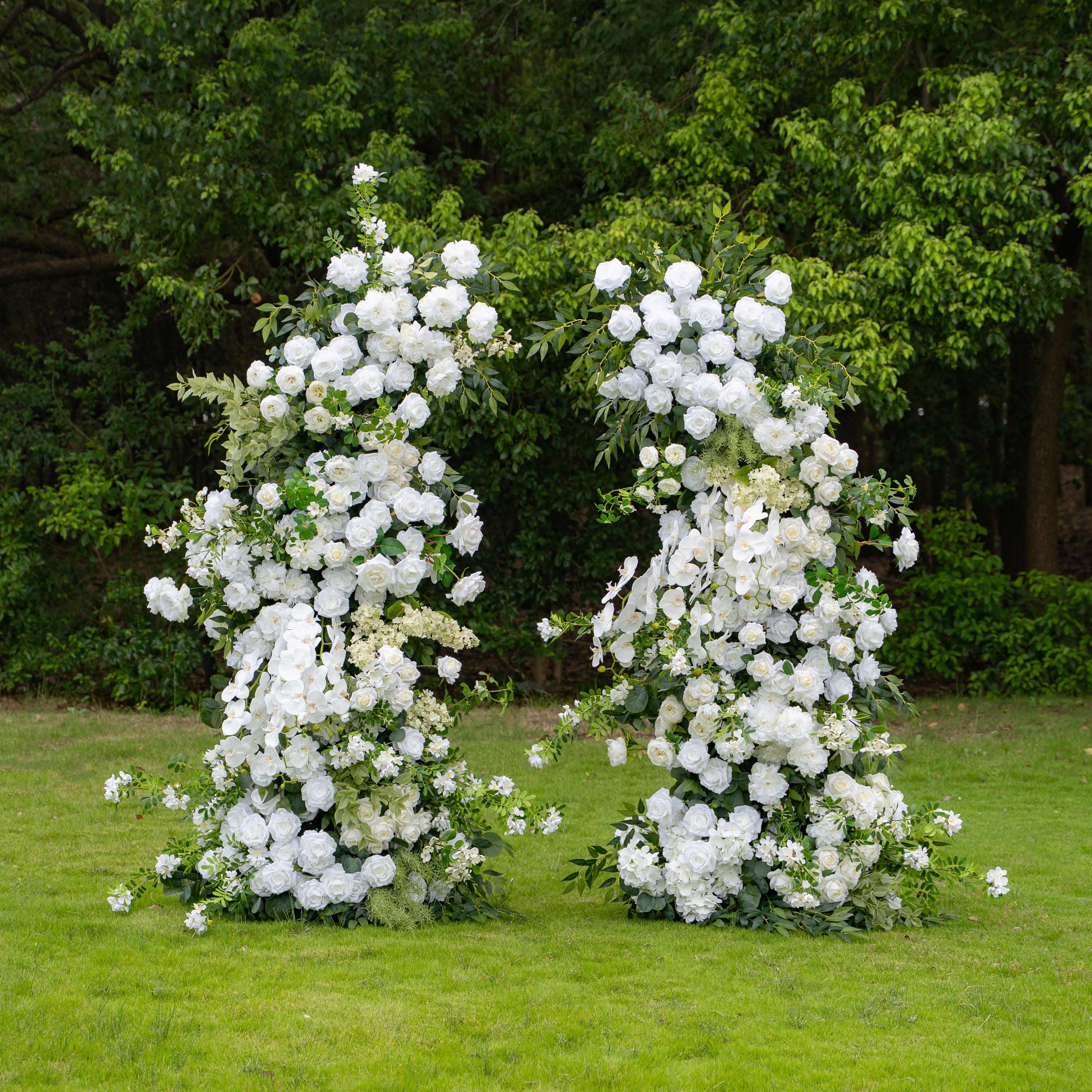 Neve - White Large Unique Floral Arch with Frame for Wedding Party Event Backdrop