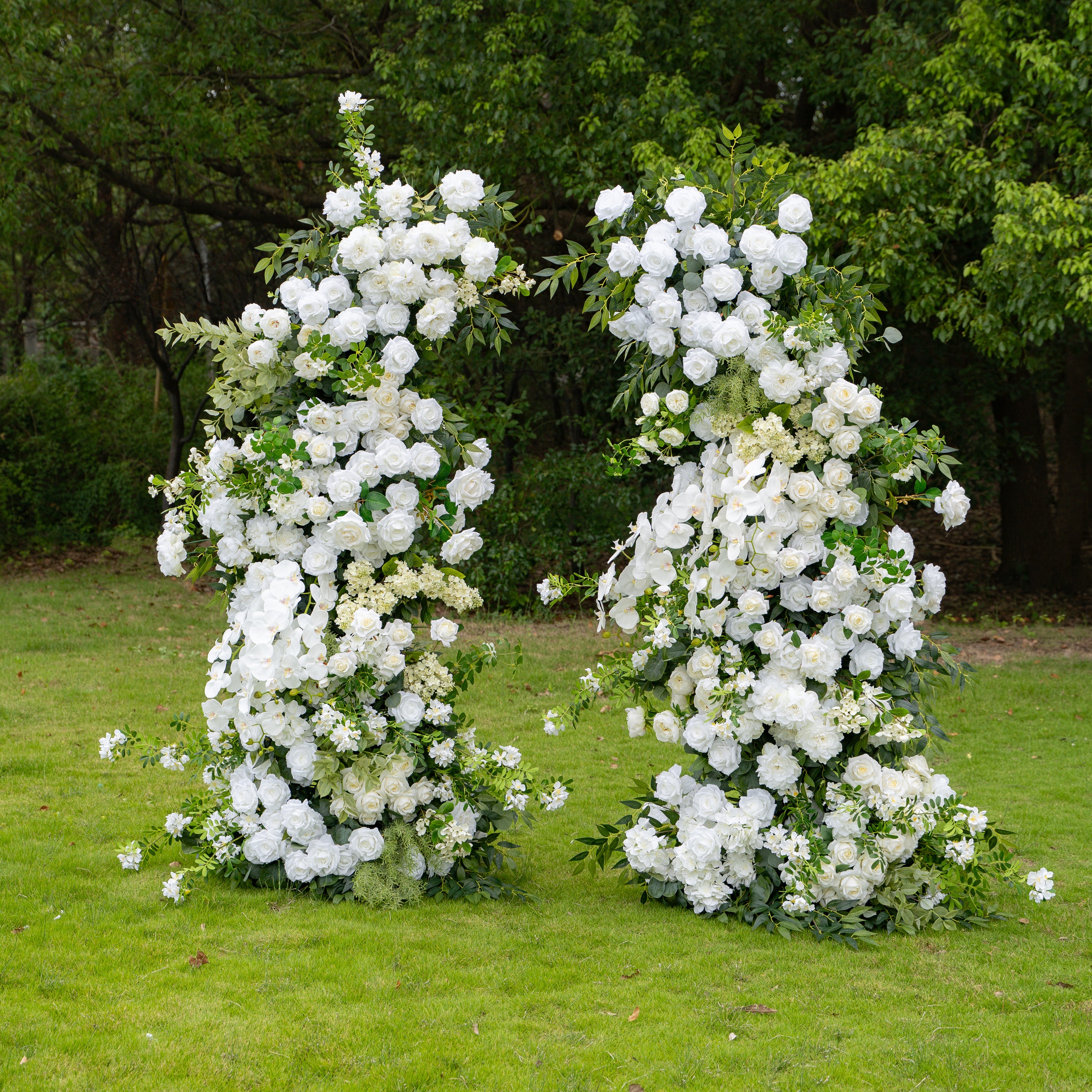Neve - White Large Unique Floral Arch with Frame for Wedding Party Event Backdrop