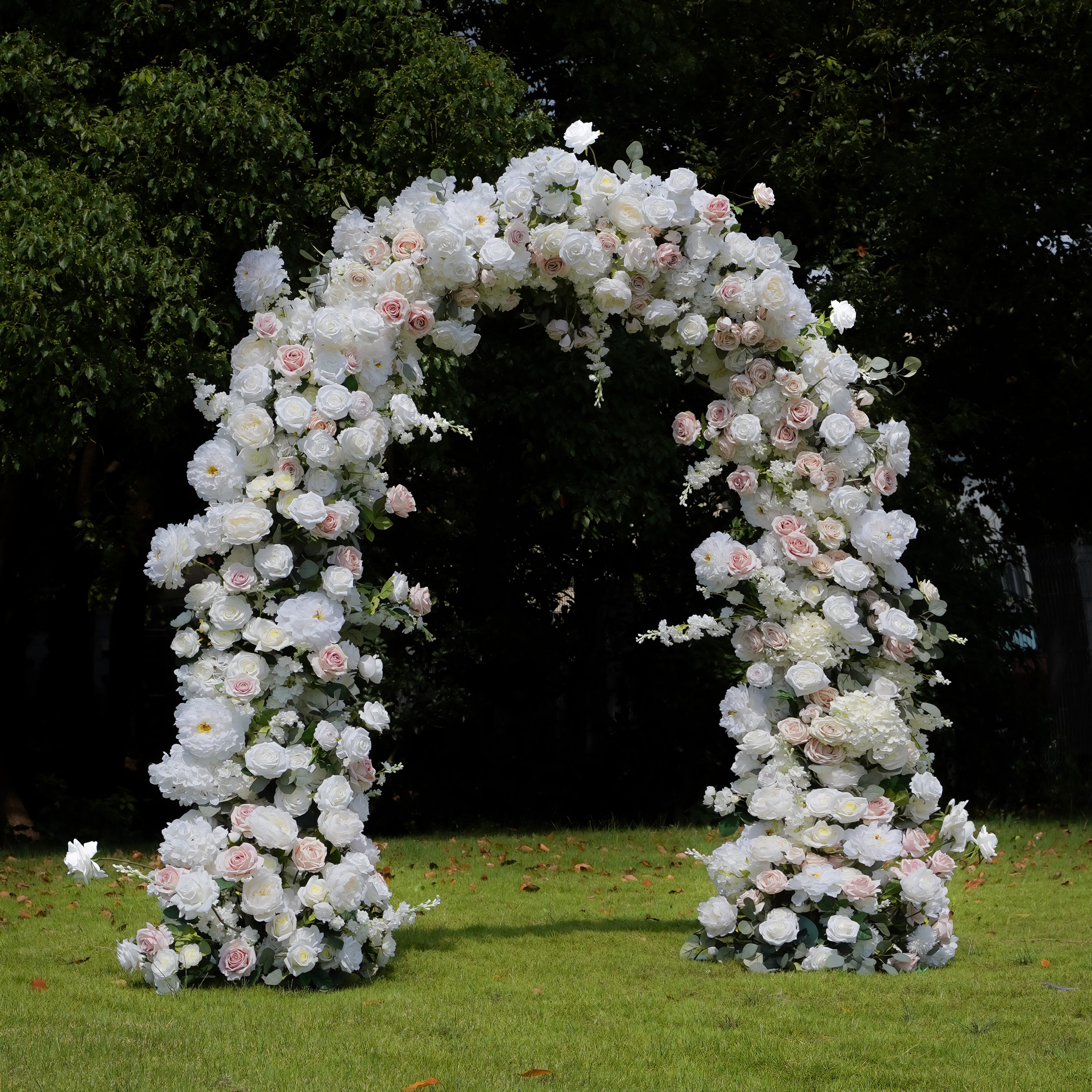Noni：2023 New Wedding Party Background Floral Arch Decoration include Framet Rose Morning