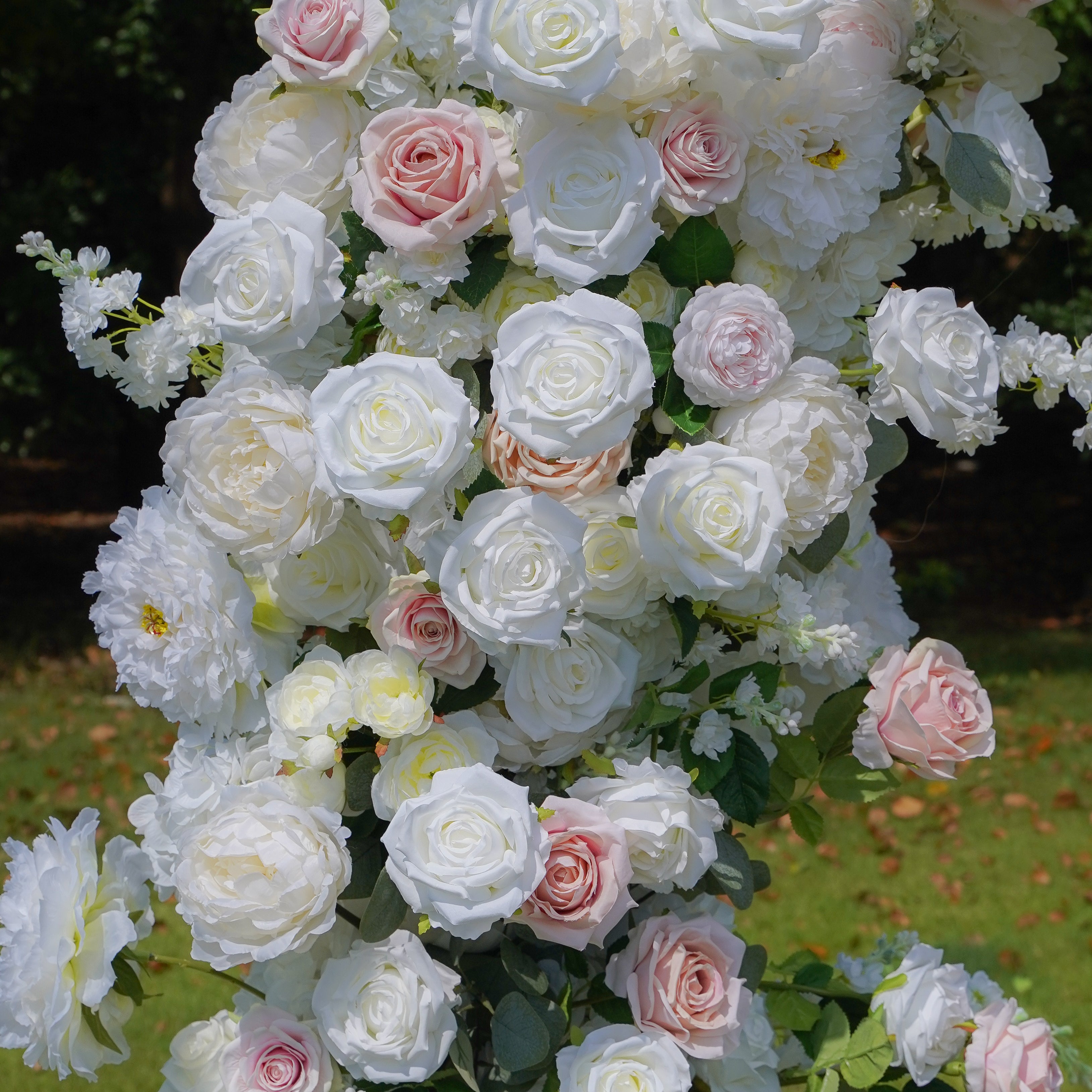 Noni：2023 New Wedding Party Background Floral Arch Decoration include Framet Rose Morning