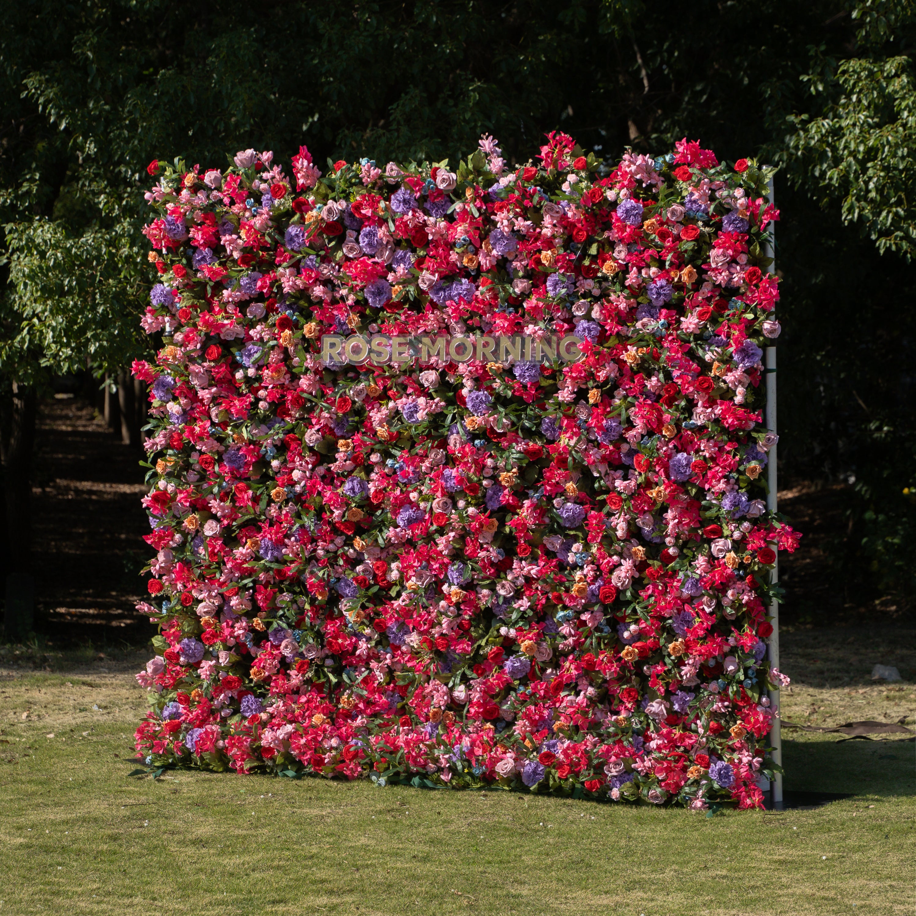 NooZay：7D 2023 Fabric Artificial rolling up curtain flower wall