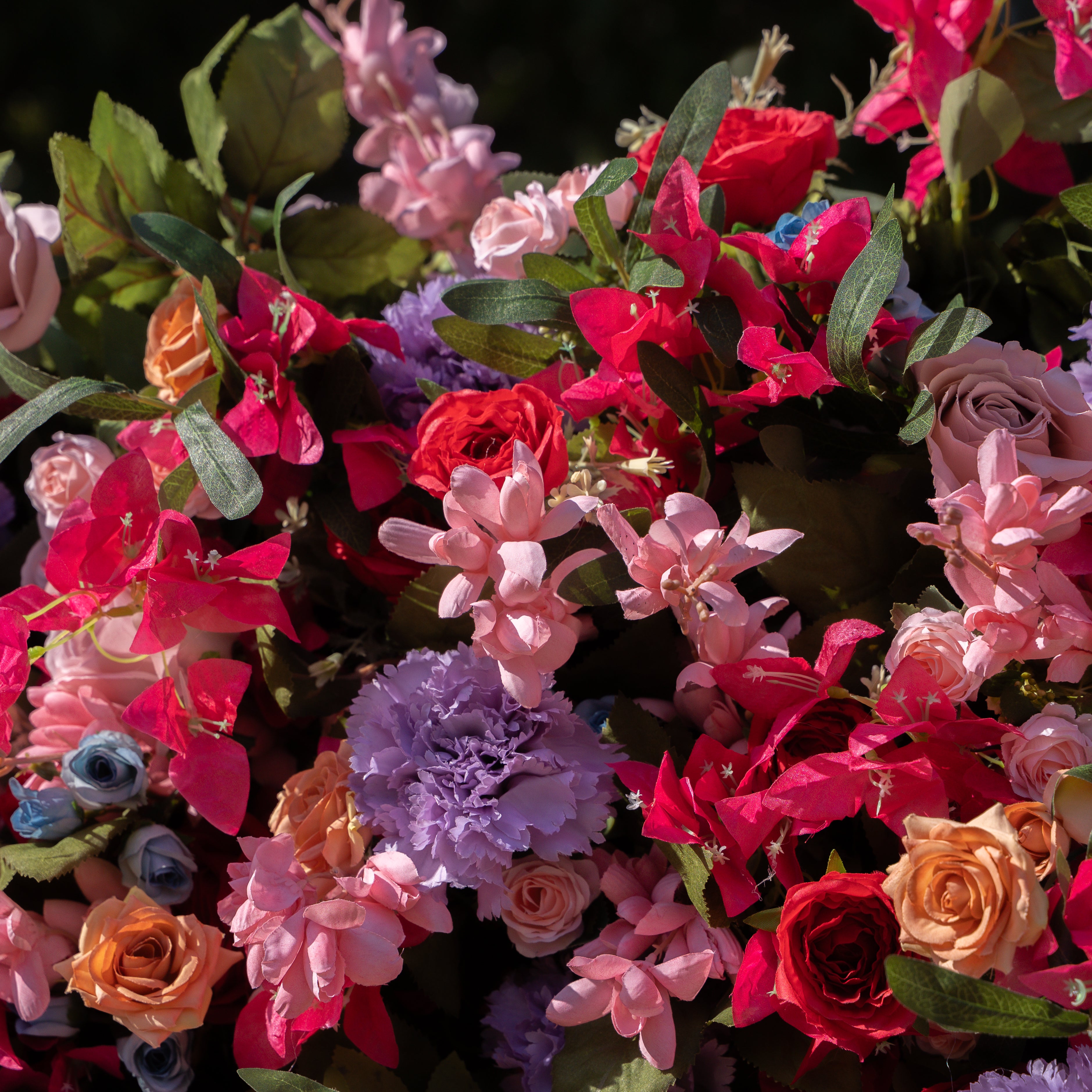 NooZay：7D 2023 Fabric Artificial rolling up curtain flower wall