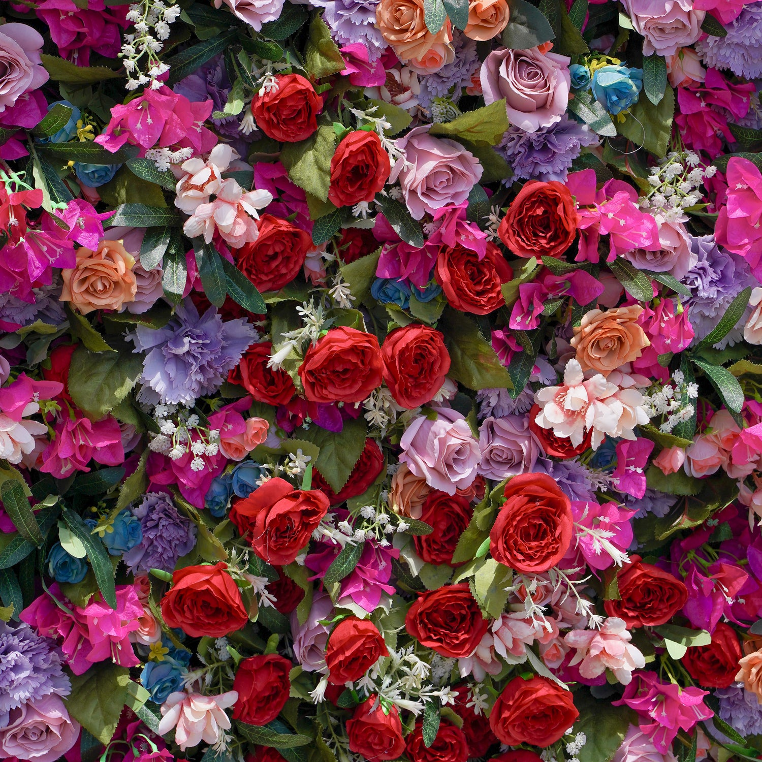 NooZay: 5D 2023 Fabric Artificial Flower Wall Rolling Up Curtain Flower Wall R904 - 8ft*8ft Rose Morning