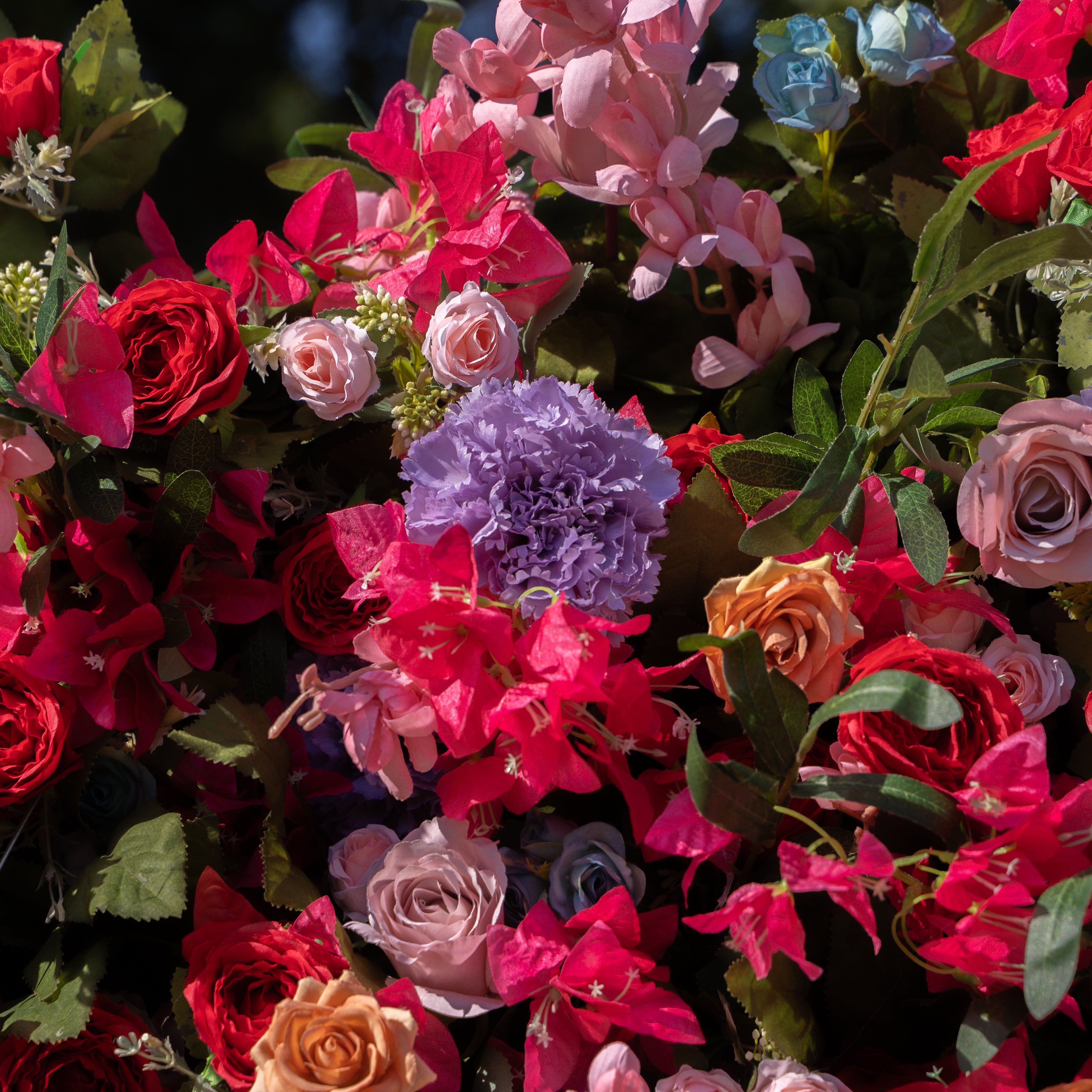 NooZay：7D 2023 Fabric Artificial rolling up curtain flower wall