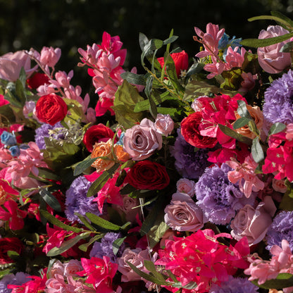 NooZay：7D 2023 Fabric Artificial rolling up curtain flower wall