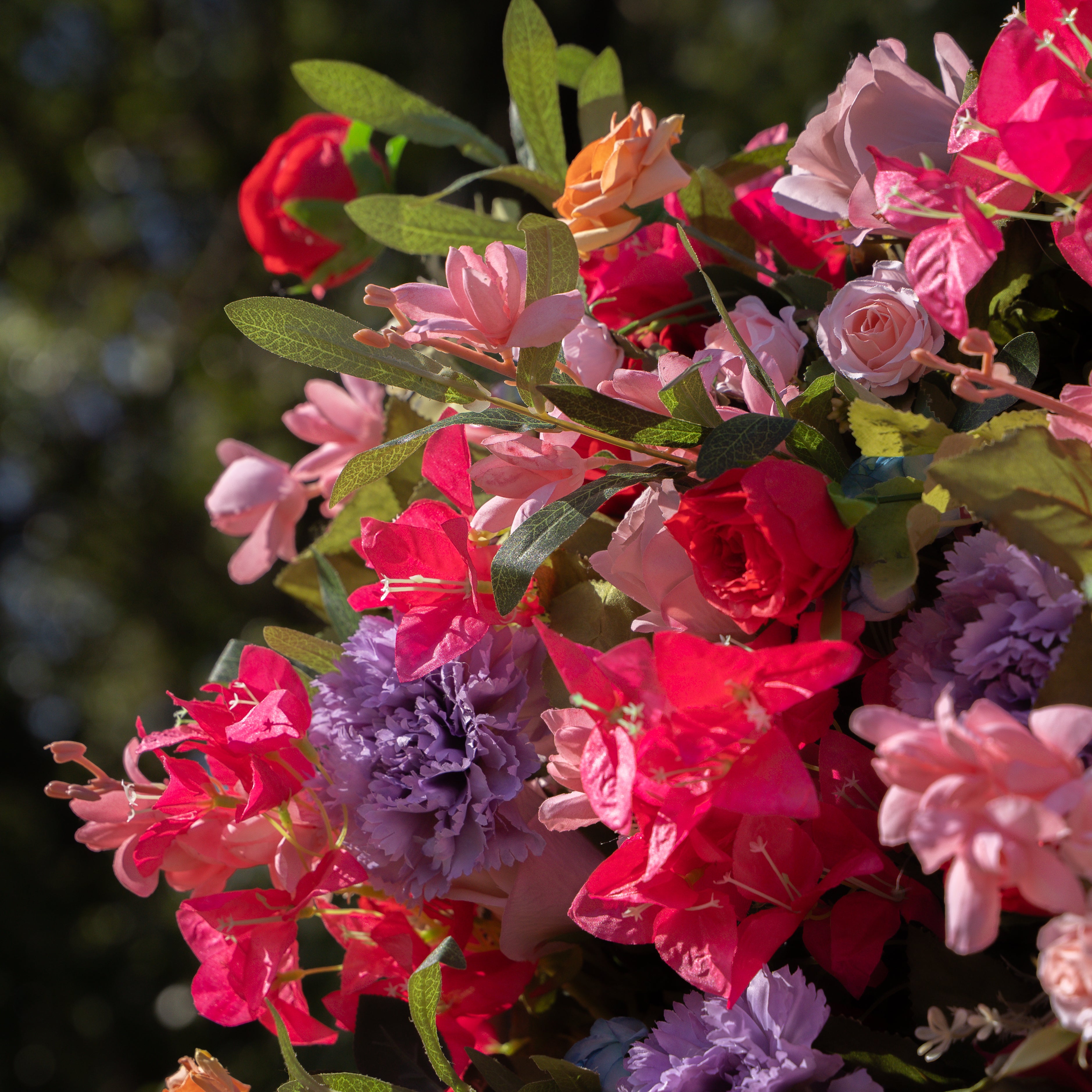 NooZay：7D 2023 Fabric Artificial rolling up curtain flower wall