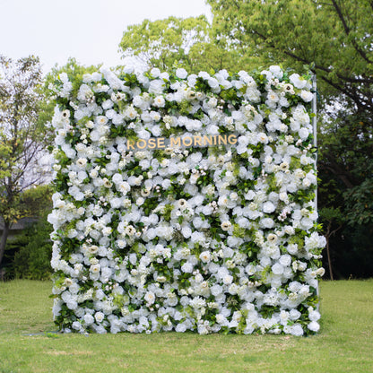Olisa：5D Fabric Artificial rolling up curtain flower wall