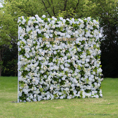 Olisa：5D Fabric Artificial rolling up curtain flower wall