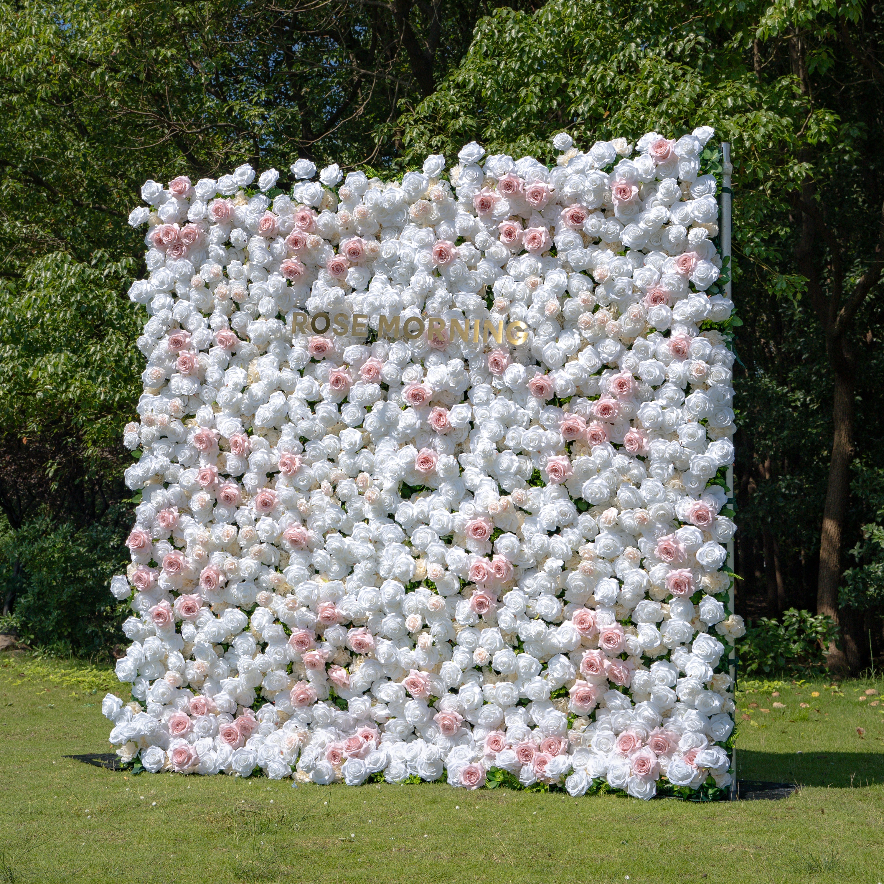 Paisley：5D Fabric Artificial rolling up curtain flower wall (Ready to ship) Rose Morning